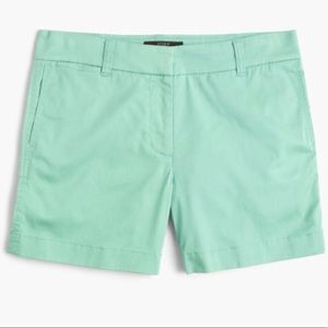 JCrew Chino Shorts in Mint